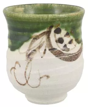 Чайная чашка Seto Ware Nakajima Shiokusa Емкость чашки 220 мл Oribe Tetsue Сделано в Японии Oribe s Utsuwa примерно. 004-0076