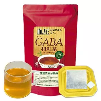 Чайная фабрика Киото Удзитавара GABA японский черный чай 30 пакетиков каждый с функциональными Содержит GABA для снижения артериального давления у людей с повышенным кровяным давлением