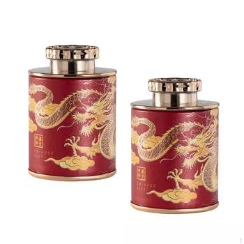 Чайная канистра для организации дома и офиса золотой