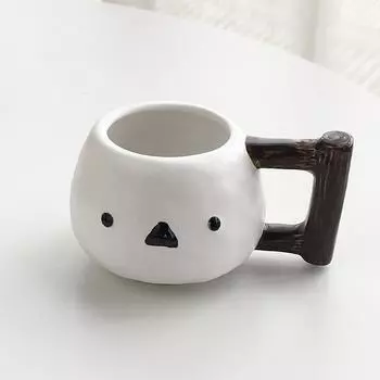 Чайная кружка с рисунком из мультфильма, керамическая чашка, утренняя мультяшная кружка большой емкости для молока и кофе, детский подарок на День святого Валентина, посуда для питья 260ML