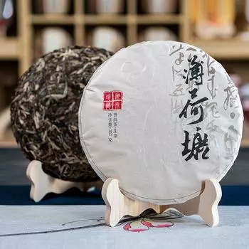 Чайная лепешка Bo He Tang Pu er 357 г. Древние чайные лепешки из дерева Yunnan Yi Wu, чайные листья 357g