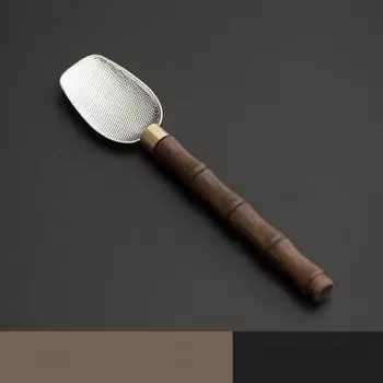 Чайная ложка, разделенные чайные ложки, деревянная ложка из сплава с длинной ручкой, чайная церемония, чайная лопатка, чайные ложки, инструмент для приема чая серебряный