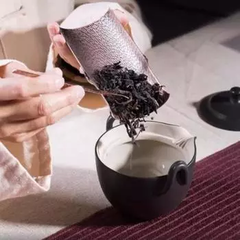 Чайная ложка Термостойкий устойчивый к ржавчине текстурированный универсальный удобный китайский cha Dao сервисный инструмент для дома красный