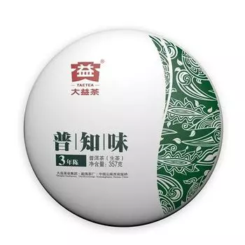 Чайная партия TAETEA Sheng Puer 2021 2101 Pu Zhi Wei Чайная зона Мэнхай, сырой пуэр, 357 г