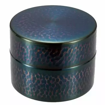 Чайница Shinko Metal с бронзовой отделкой, отделка из чистой меди, кованая чайница (Вместимость 100г) БК-304Б