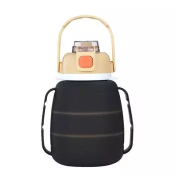 Чайник 1250 мл, складной, с ремешком, силиконовый телескопический кувшин для питья, школьная поездка