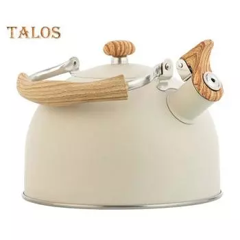 Чайник 2,5 л из нержавеющей стали со встроенным свистком, герметичный, пищевой, матовый, без запаха, эффективная теплопроводность, жаропрочная ручка, газовая индукция белый