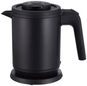 Чайник электрический TIGER из нержавеющей стали предотвращает опрокидывание горячей воды предотвращает высыхание матово-черный, бойлер, сталь, 0,8 л, над, приготовление пищи, без пара,