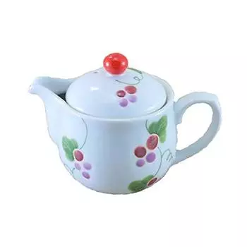 Чайник Арита Хасами маленький цветной виноградный маленький одна чашка винограда японская посуда Санкай Хиши, посуда, горшок, размер, столовая посуда, керамика, белый