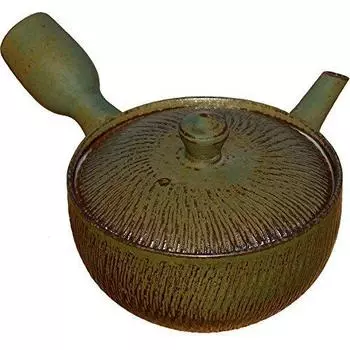 Чайник Benly от Nankei Pottery Banko, плоская чаша с глазурью соба, резьба по дереву [полированная отделка]