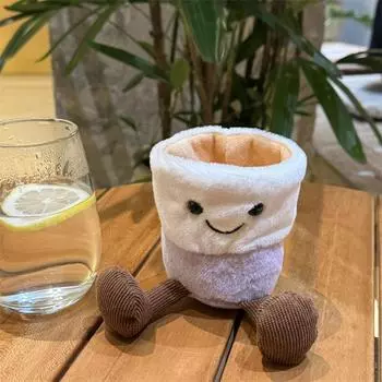 Чайник, Чайная чашка, Пирог с таро, Плюшевая игрушка, Послеобеденный чай Кофе, Кукольные украшения 10cm