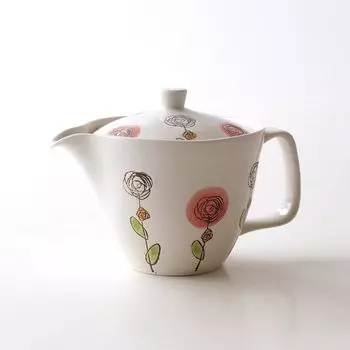 Чайник Чайник Стильный Милый Сделано в Японии Arita Ware Цветочный Горшок [msg5955]