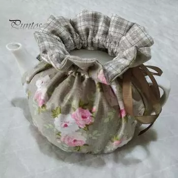 Чайник Чайник Уютный Шнурок Пылезащитный Чехол Колибри Цветы Узор Теплоизоляция Чайник Теплее для Женщин Украшение Дома Кухня Подарок C