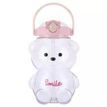 Чайник для фитнеса с рисунком 1000/1400 мл с плечевым ремнем для мальчиков и девочек ежедневного использования 1400ml кофейный