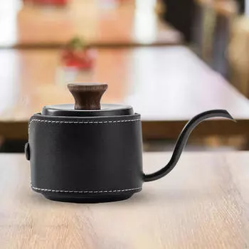 Чайник для капельного кипячения из нержавеющей стали объемом 180 мл для использования в помещении и на улице чёрный