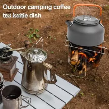 Чайник для кемпинга из алюминиевого сплава объемом 0,8/1,1/1,2 л, портативный, легкий, большой емкости, для путешествий, походов, пикников, кофеварка, чайник для чая A