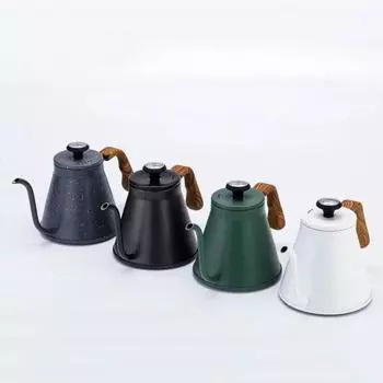 Чайник для кофе, термометр, 1,2 л/42 унции, кофейный чайник из нержавеющей стали, чайник с гусиной шеей, капельные аксессуары для бариста, 2024