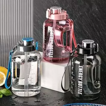 Чайник для питья, популярный, большой емкости, легко чистится, летом, для занятий спортом на открытом воздухе, спортивный кувшин для воды, для ежедневного использования чёрный