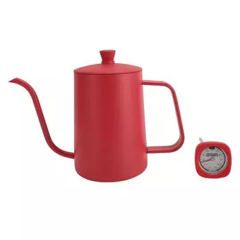 Чайник для заваривания кофе профессиональный большой емкости с изогнутой шеей из нержавеющей стали L