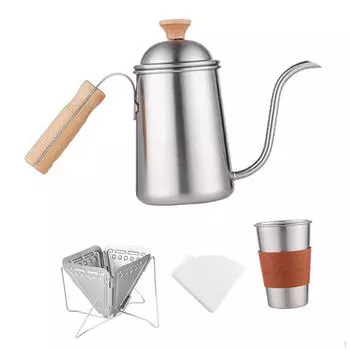 Чайник для заваривания кофе в наборе с гусиной шеей для дома, кухни и улицы