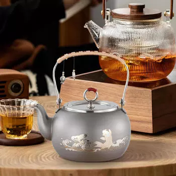 Чайник для заваривания листьев объемом 1,3 л, подарочный чайник для кипячения воды, быстроразогревающийся кофейник, многоцелевой A