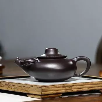 Чайник Фиолетовый Глиняный Чайник Ручной Работы Необработанная Руда Фиолетовый Глиняный Чайник Bullish Чайный Набор Кунг-фу 260 мл 1pcs China