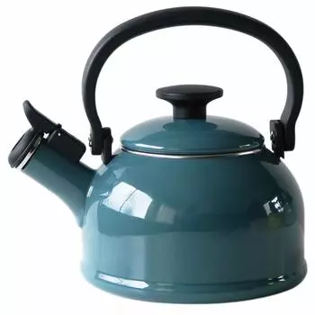 Чайник Fuji Enamel Whistle Kettle IH, совместимый с хлопком, дымчато-голубой, 1,6 л, CTN-1.6WK.SB
