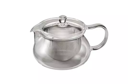 Чайник HARIO, чайник, стеклянный, термостойкий, стеклянный, для чая, чайник, корзина Mochimaru, чистое содержимое можно увидеть