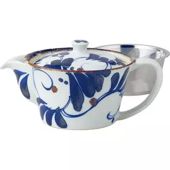 Чайник Hasami Ware Karakusa из нержавеющей стали с емкостью для чая примерно 275 мл, произведен в Японии, 14261 (Супер-фильтр) белый