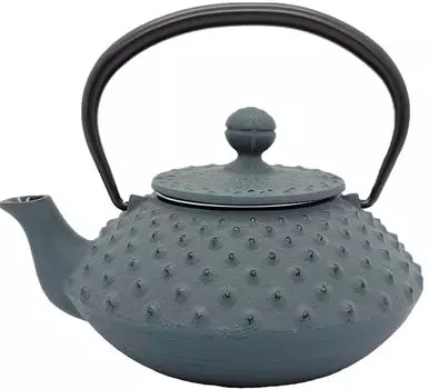 Чайник Iwachu 3 типа плоский Arale Damman синяя эмаль внутри Nambu Ironware 12341 0,35 л