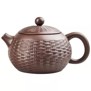 Чайник из фиолетовой глины, бамбуковый чайник ручной работы Xishi с фильтром, большой чайник, керамический чайный сервиз, домашний набор чайников