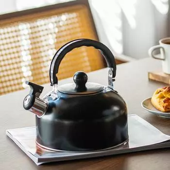 Чайник из нержавеющей стали 3 л со свистком, заварочный чайник со свистком, походная бутылка 3L белый