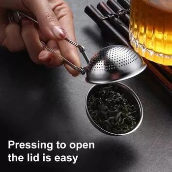 Чайник из нержавеющей стали, легко чистится, заварник для чая, мелкое сверление отверстий, эффективная фильтрация, ситечко для чая серебряный