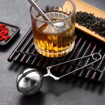 Чайник из нержавеющей стали, легко чистится, заварник для чая, мелкое сверление отверстий, эффективная фильтрация, ситечко для чая серебряный