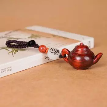 Чайник из палисандра, горшок, ручной деревянный брелок для ключей, коллекция ремесел из палисандра