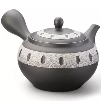 Чайник Керамика Tokoname Удобный в использовании Стильный Простой Чайник 580cc Сделано в Японии J-kitchens (Сито Obi/большое)