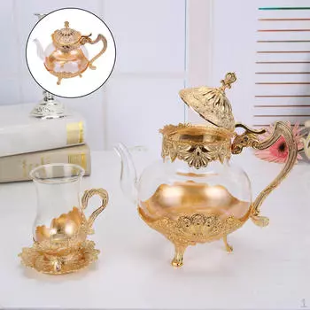 Чайник на 1000 мл для чая, сока, кофе, устойчивый к свадебному подарку жене, маме, подруге, серебряный