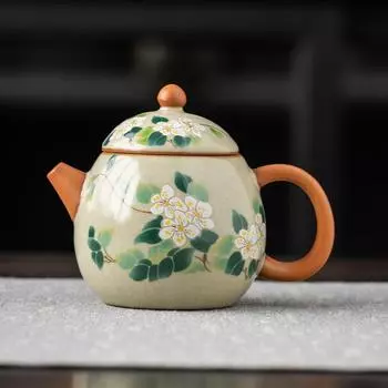 Чайник ручной работы из фиолетовой глины Сиши – Китайский чайник Исин Цзыша с фильтром-шариком для чая Гунфу и подарочный набор A