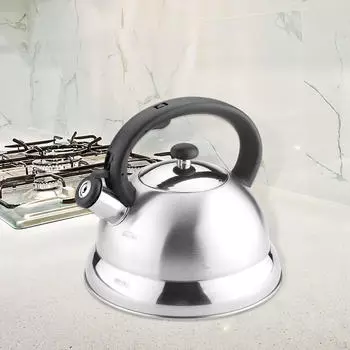 Чайник с громким свистком, чайник емкостью 3 л, кипящая посуда, кухонная утварь, чайник с ручкой против ожогов красный