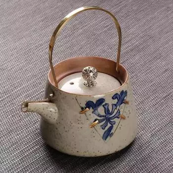 Чайник с подъемной балкой в стиле ретро, чайник-пуэр, чайник, чайник, чайная посуда, китайский чайный сервиз и чайник с подогревом для кофе, чашка пуэр, кружка, сервис A