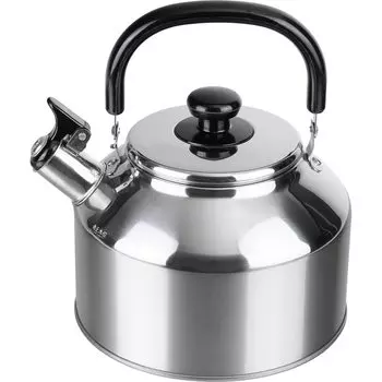 Чайник с широким горлом Wahei Freiz Fuefuki, совместимый с чайником, подходящая емкость, легко моется, нержавеющая сталь, Rilakan, серебристый, 4,6 л, газовый, 3,6 л RB-2236 серебряный