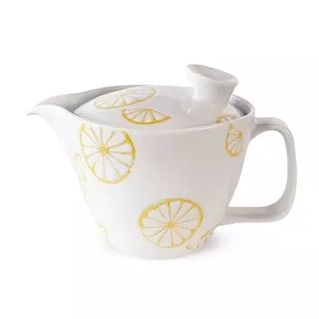Чайник с ситечком для чая 240 мл на 1-2 персоны, посуда Hasami, сделано в Японии, лимонный горшок S, белый J-kitchens J-kitchens ~ белый