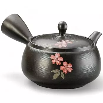 Чайник с ситечком J-kitchens Tokoname-yaki, сделано в Японии, 370 мл,