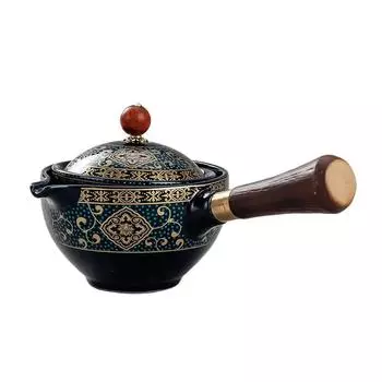 Чайник с вращением на 360°, Портативный дорожный чайный набор, Керамическая чайная чашка, Чайник с ситечком для чая Пуэр, Китайский чай Гунфу, Походный чайный набор