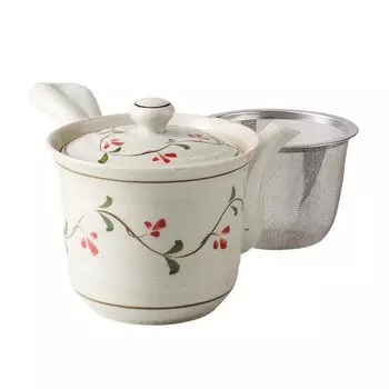 Чайник Saikai Pottery Hasami Ware Легкий 275 мл Обратная форма Вращающийся арабеск Сделано в Японии 74055 Бежевый Прибл. бежевый