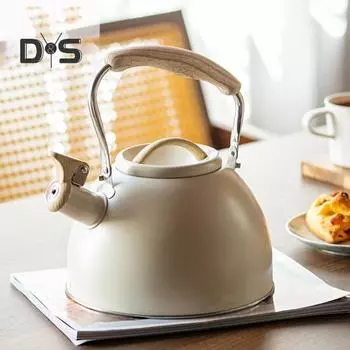 Чайник со свистком, 3 л, с термостойкой складной ручкой, большой емкости, пищевой чайник, кухонные принадлежности 3L белый