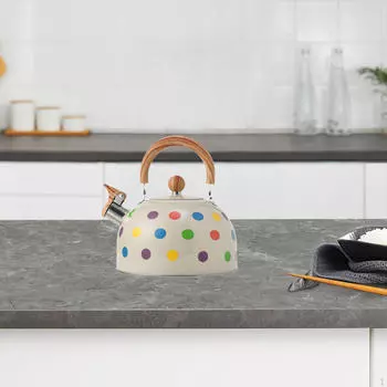 Чайник со свистком и деревянной ручкой, многофункциональный свисток из нержавеющей стали для кофе и чая