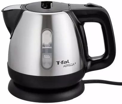 Чайник Tefal Электрический чайник Apresia Plus Metallic Noir Компактный Пустой Чайник Предотвращение Автоматическое Отключение Питания Водонагреватель Корпус Из Нержавеющей Стали