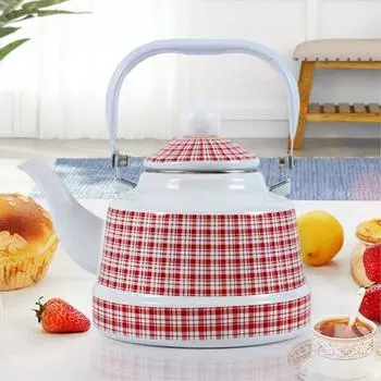 Чайник в европейском стиле с эмалью, заварочный чайник ручной работы, изысканный чайник для воды 1.1L