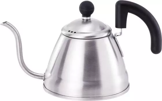 Чайник Wahei Freize Kettle для капельного кофе 1,0 л, совместимый с IH, матовая отделка, нержавеющая сталь, сделано в Японии, EM-8074